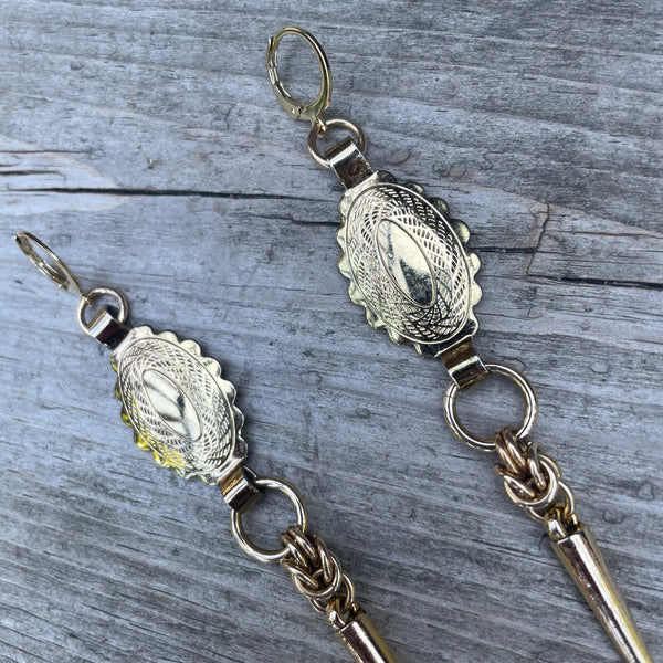 Brass Concho Byz Earrings