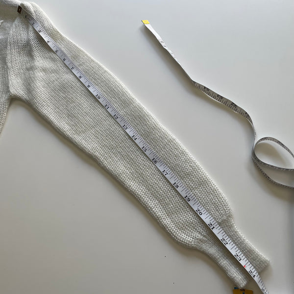 Vintage - White Knit Metallic Sweater XS