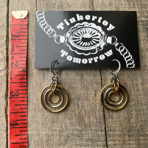 Thrift Store - Mixed Two-Tone Bullseye Earrings