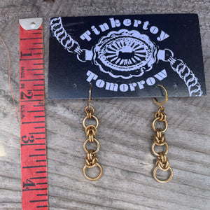 Thrift Store - Brass Half Byz Earrings