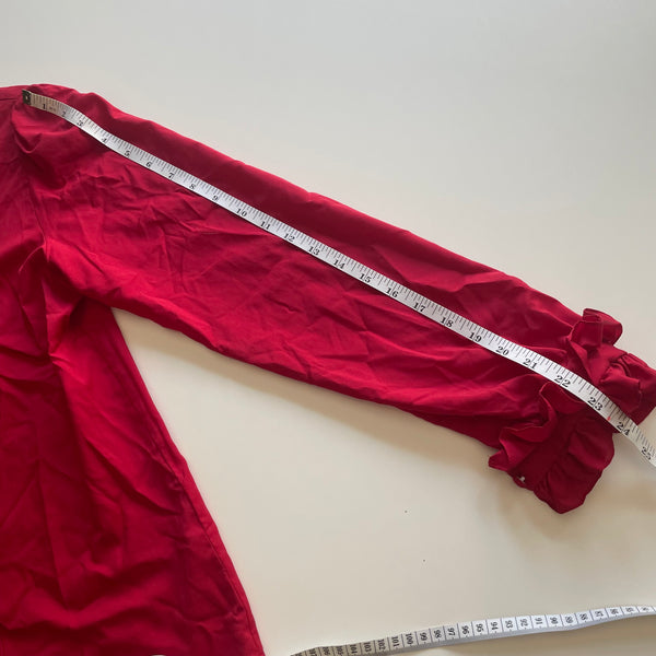 Vintage Red Ruffle Top - S/M