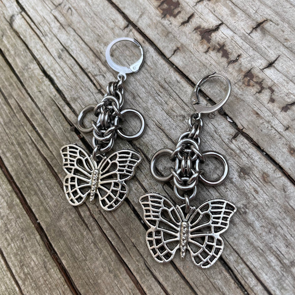 Butterfly Chainmaille Earrings