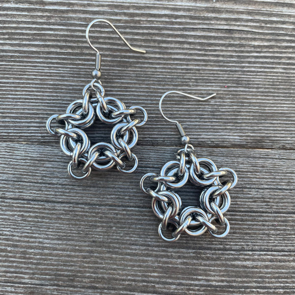 Star Chainmaille Earrings