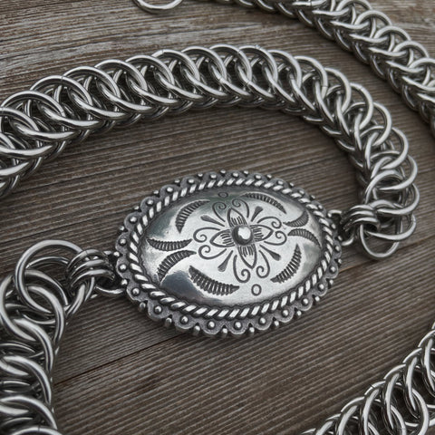 Chainmaille Concho Belt