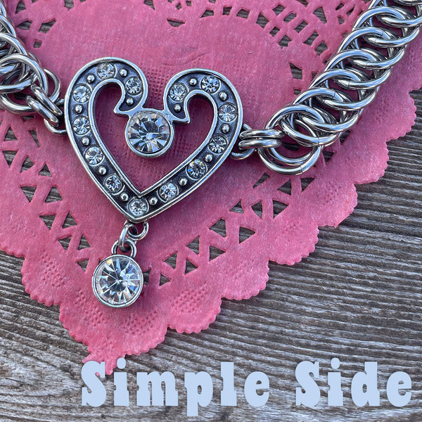 Heartthrob Rhinestone Chainmaille Necklace