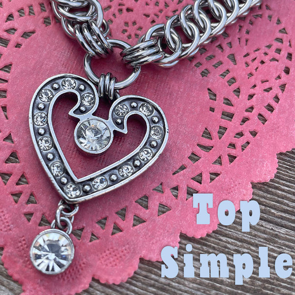 Heartthrob Rhinestone Chainmaille Necklace