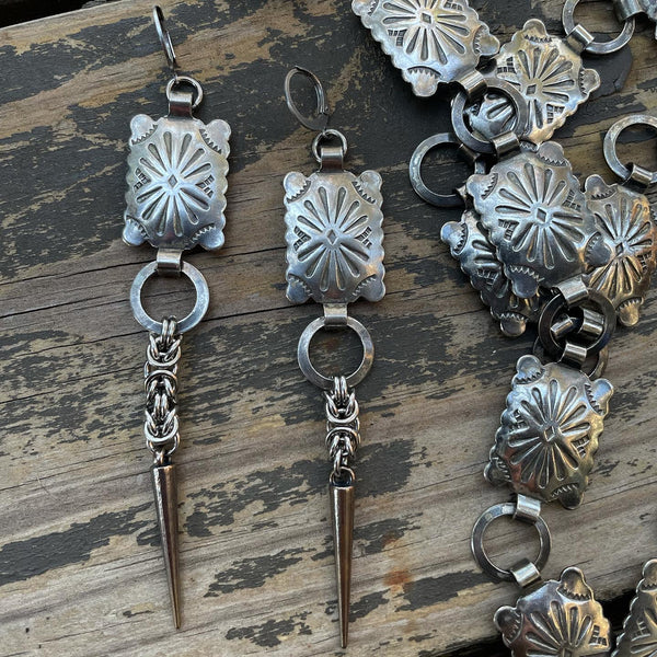 Square Concho Byz Chainmaille Earrings