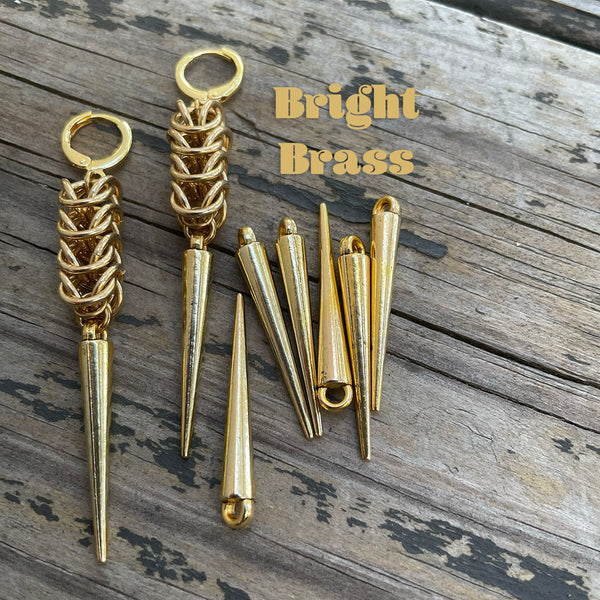 Brass Box Chainmaille Earrings