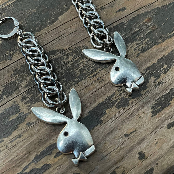 Chainmaille Bunny Earrings