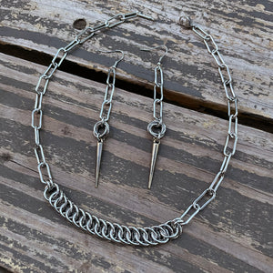 Cheater Chain Chainmaille Necklace & Earrings