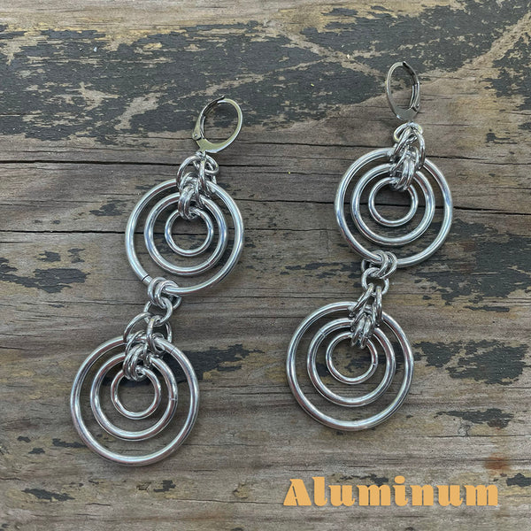 Double Bullseye Chainmaille Earrings