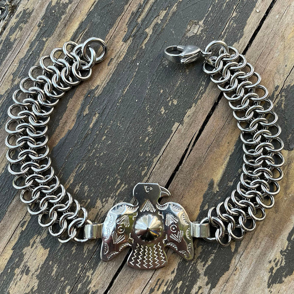 Eagle Concho Chainmaille Bracelet Euro