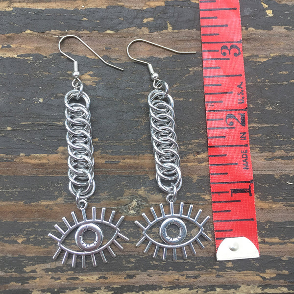 Eye Medium Chainmaille Earrings