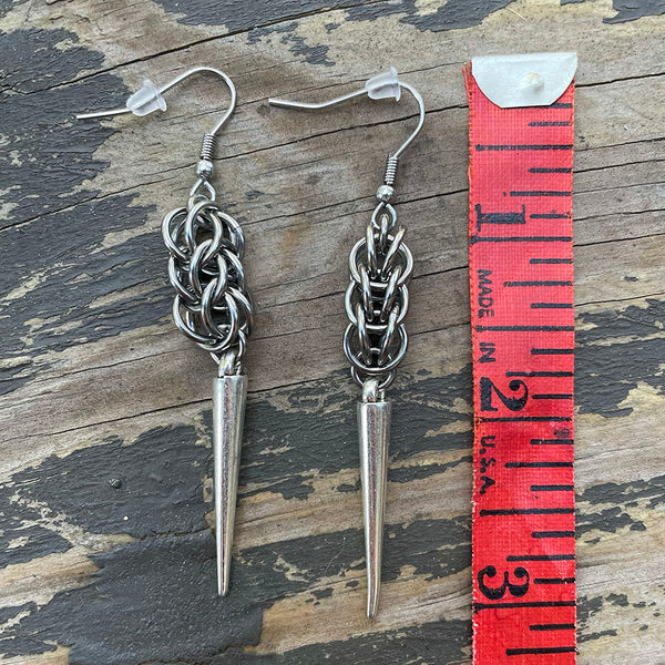 Full Persian Chainmaille Spike Earrings