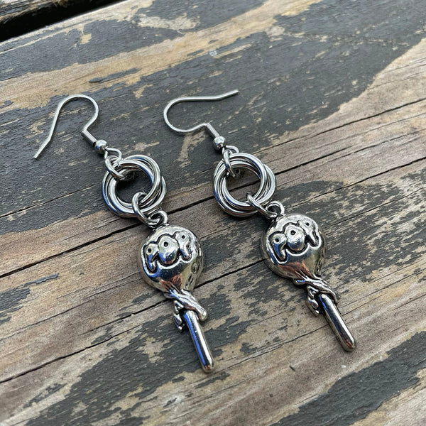 Little Chainmaille Charm Earrings