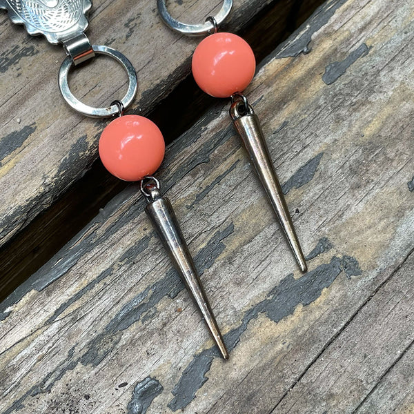 Smooth Mini Concho Peach Earrings