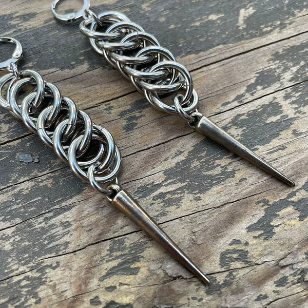 XL HP4 Stainless Steel Spike Earrings