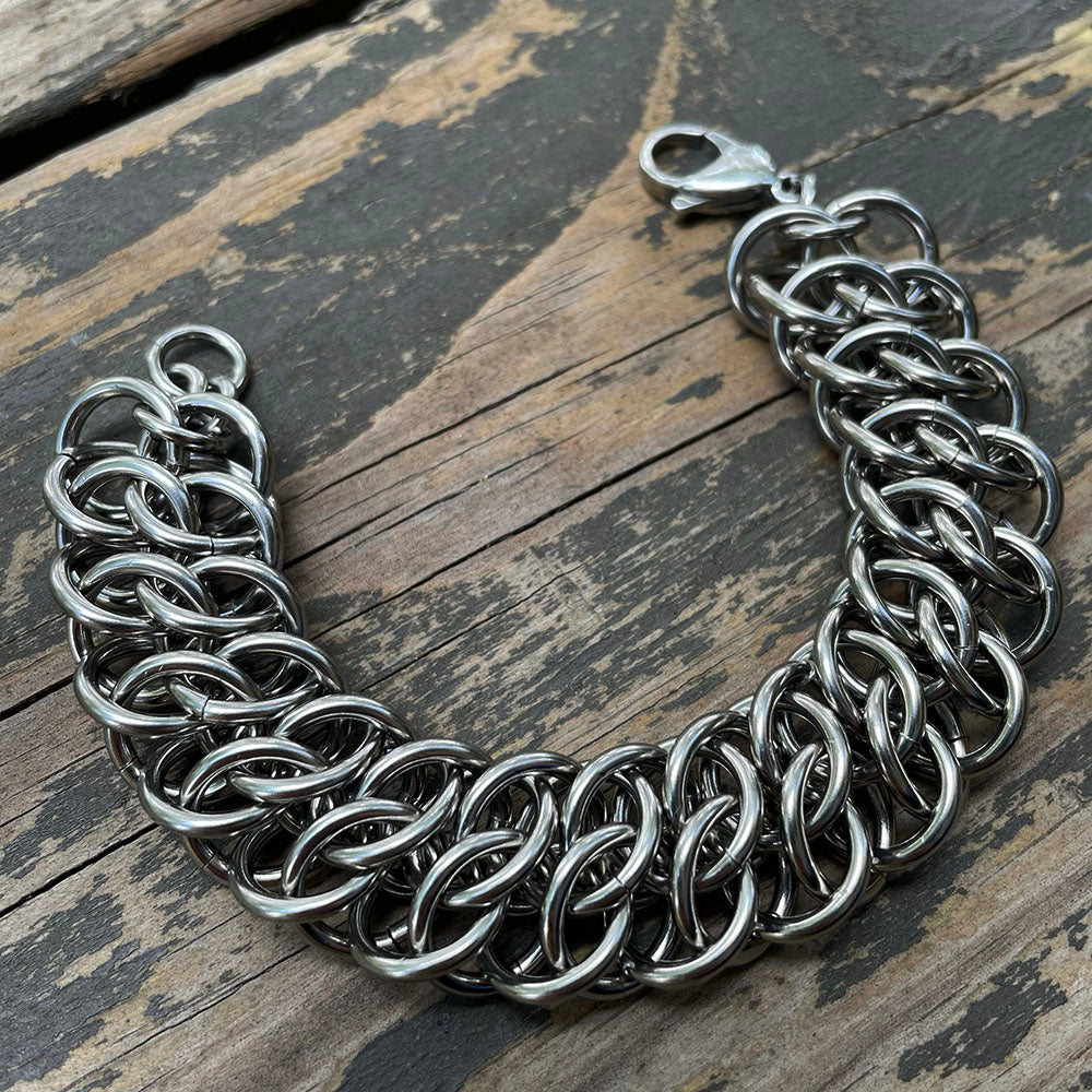 XL Stainless Steel GSG Chainmaille Bracelet