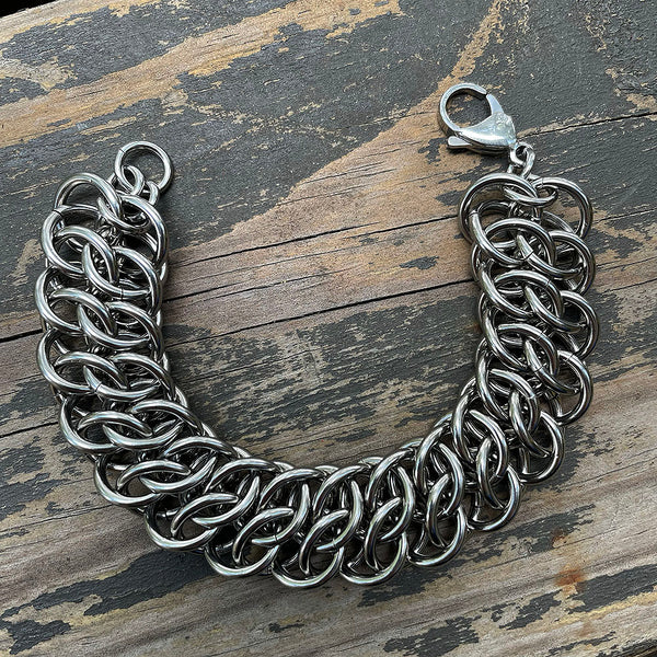 XL Stainless Steel GSG Chainmaille Bracelet