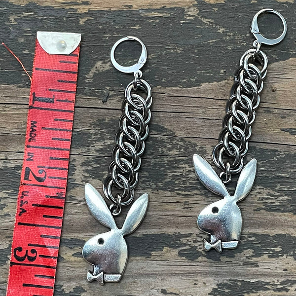 Chainmaille Bunny Earrings