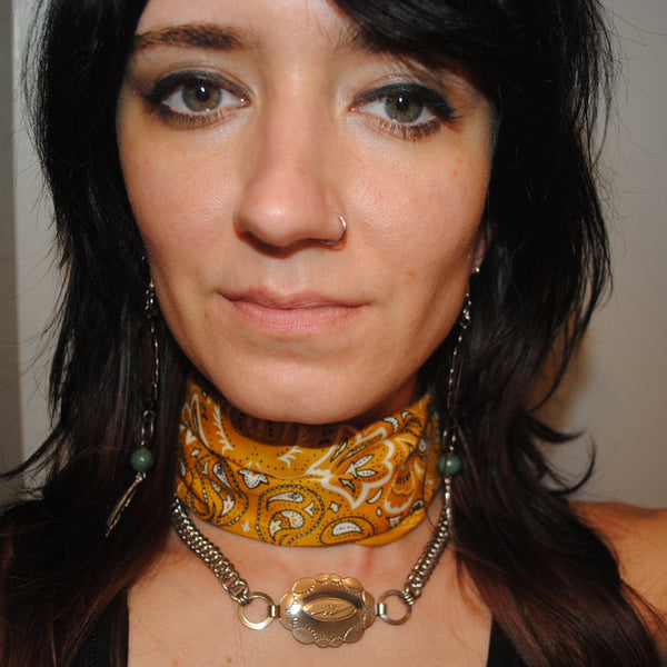 Lightning Bolt Concho Choker