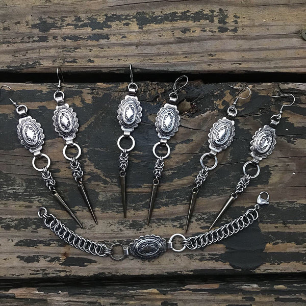 Concho Byzantine Spike Earrings