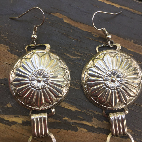 Sun Concho + Arrow Earrings