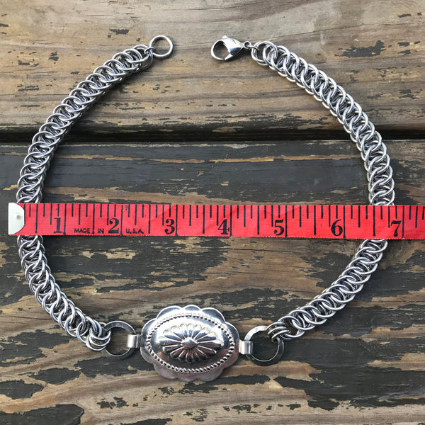 Chunky Chainmaille Concho Necklace