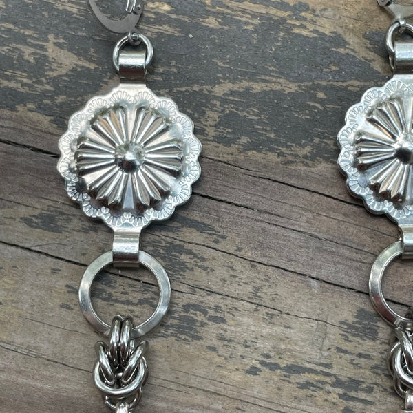 Flower Concho Chainmaille Earrings