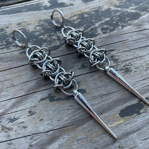 Odin's Eye/Barbed Wire Chainmaille Earrings