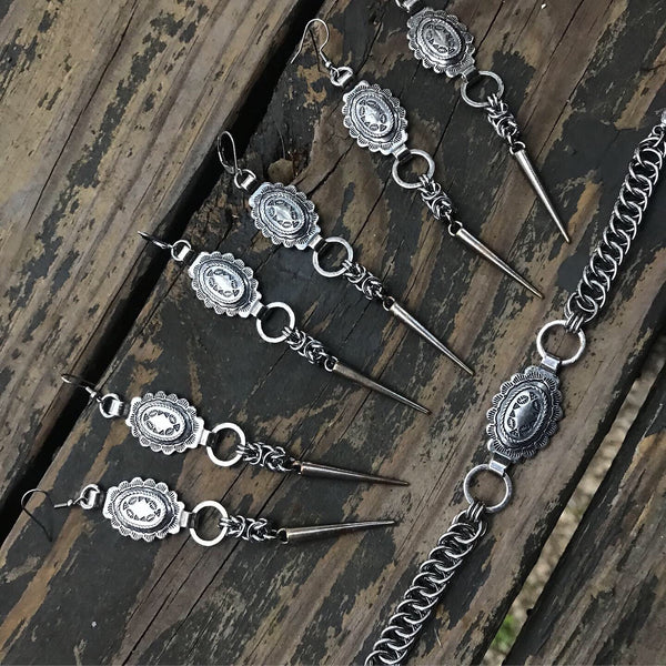 Concho Byzantine Spike Earrings