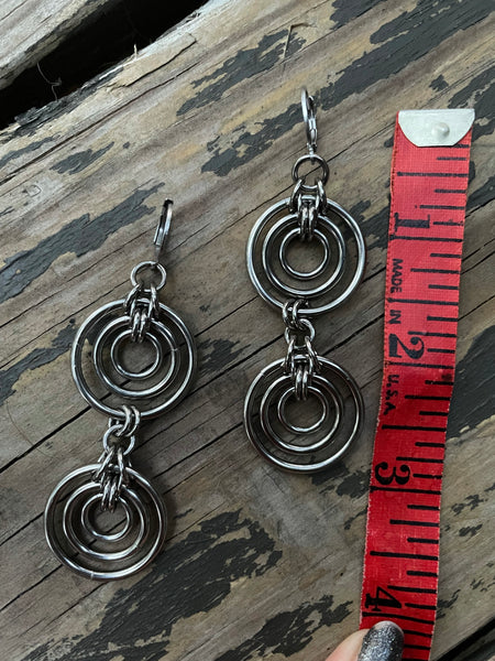 Double Bullseye Chainmaille Earrings