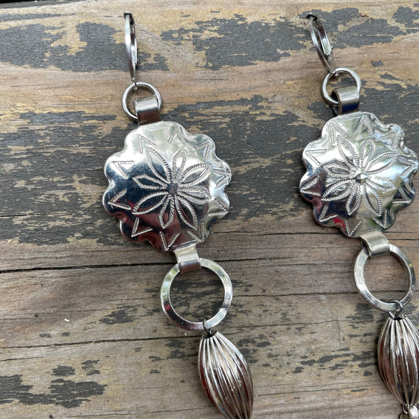 Sunflower Concho Bead Earrings