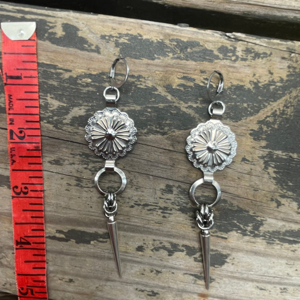 Flower Concho Chainmaille Earrings